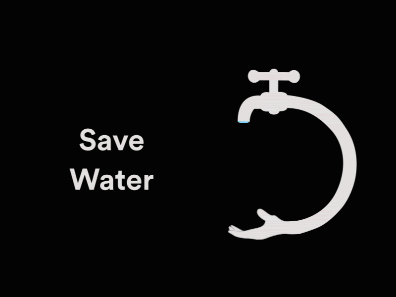 Minimal Save Water Animation animation black and white drop gif graphic minimal motion save water
