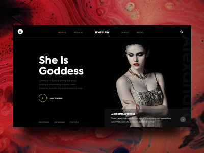 Header UI Exploration 3 animation banner black ui branding clean dark ui design e commerce fashion header ui landing page minimal typography ui ux web