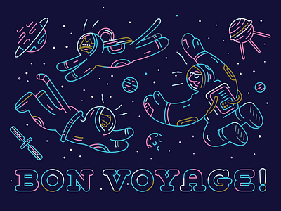 Bon voyage! design illustration vectorillustration