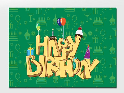 Happy Birthday card design