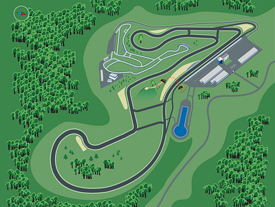 Motorsports Park Map car circuit design illustration infographic map map design motorsport print vector