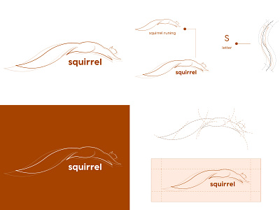 squirrel logo branding design illustration illustrator logo minimal typography