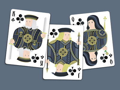 Club Courts Essentia courts essentia flat design illustrator kickstarter playing cards product retro spades
