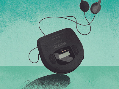 Sony Discman cd player discman illustration illustrator photoshop portable retro sony vector