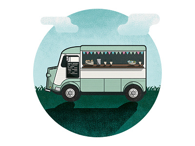 Citroen Coffee Van citroen coffee icon illustration illustrator texture van vehicle