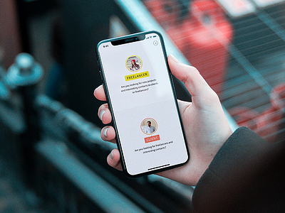 Smartjobr Intro Screen – Freelance Recruiting App app appdesign branding design flat iphonex mockup ui uidesign ux uxdesign