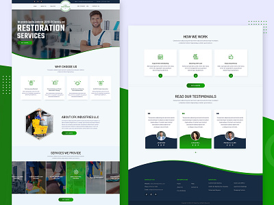 CFK_industries homepage mockup design servicemockup services ui uiux