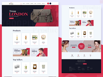 E Commerce Bag Desgin homepagedesign mockup online shopping web design website concept website design