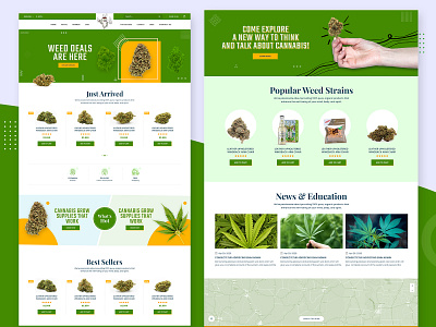 Weed Homepage design clean homepage design clean website design colorful website design creative mockup creavice website design homepage design landingpage modern homepage websitedesign weed homepage design