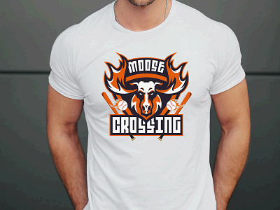 Moose Soft Ball T-shirt Print