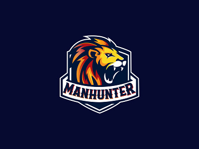Manhunters logo dark logo graphic lion logo logo