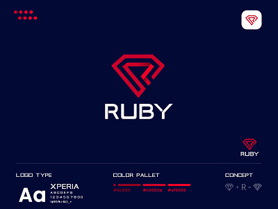 Ruby Logo best logo branding creative logo diamond logo graphic design logo logo branding logo guideline modern logo new logo red loog ruby logo ui