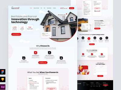 Real Estate Homepage branding creative homrpage graphic design homepage design real estate ui
