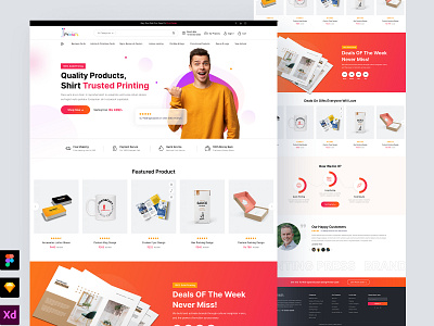 Custom Printing Homepage Design