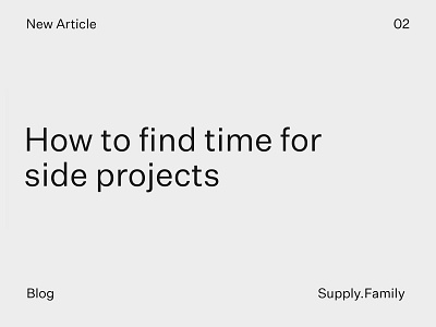How to find time for side projects? article blog graphics mockups photoshop psd side project template