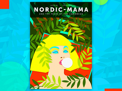 Nordic Mama editorial illustration magazine photoshop vector