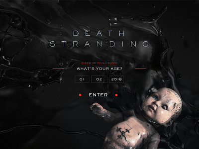 PS4 game Death Stranding web_intro death hideo illustration kojima photoshop productions ps4 stranding ui ux webdesign