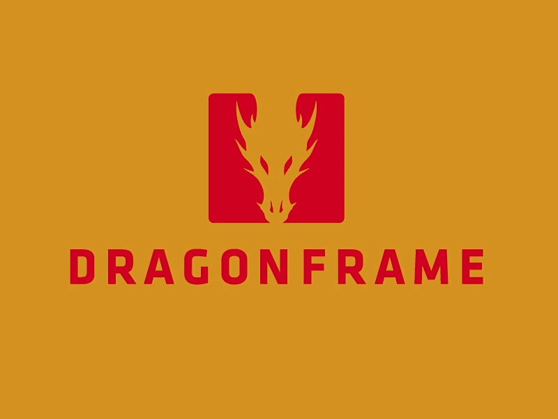 Dragon Frame logo animation 2d logo animation after effects geometric illustration logo typography