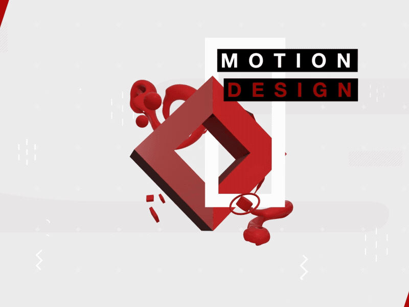 Motion Design 2d 3d after composition design effects motion red swiss white