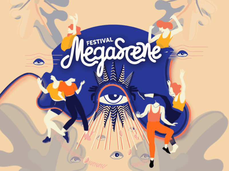 Megascene 2018 2018 after blue design effects flat megascene motion orange print
