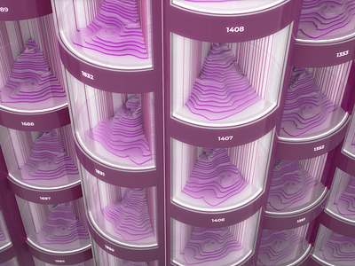 Samples 3d after c4d effects moutain pink redshift topographic topography white