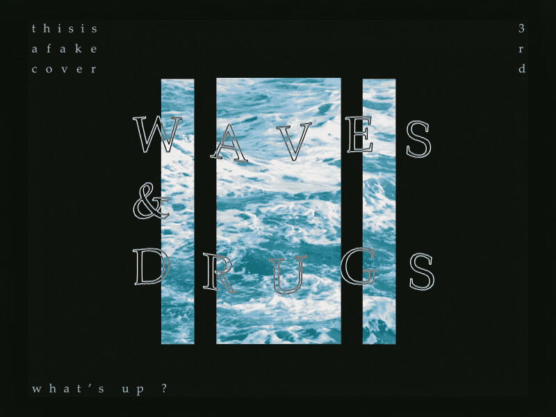 Cover 2d after album album cover animation design drugs effects flat gradient illustration motion sea typography waves