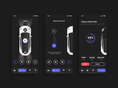 Tesla mobile app concept