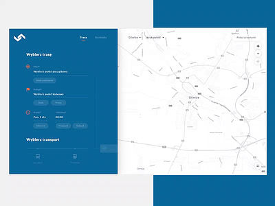 Public transportation web app animation bus design interaction map ui ux web website