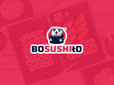 Sushi bar branding branding logo logotype panda sushi logo