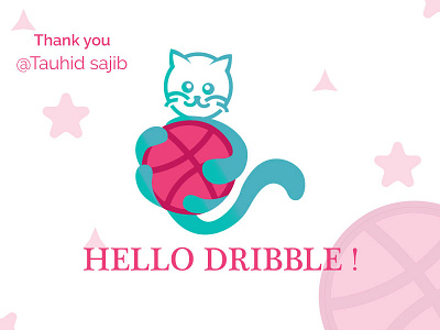 Hello Dribble cat debut first hello invite mascot shoot