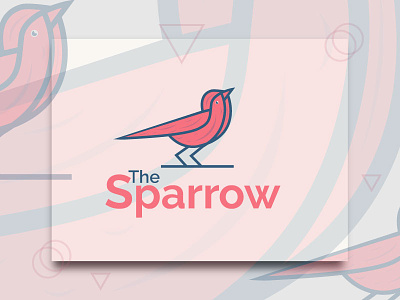the Sparrow Logo abstract birds creative logo negative space sparrow