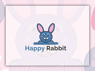 Rabbit Logo animal branding design logo negative pet rabbit space