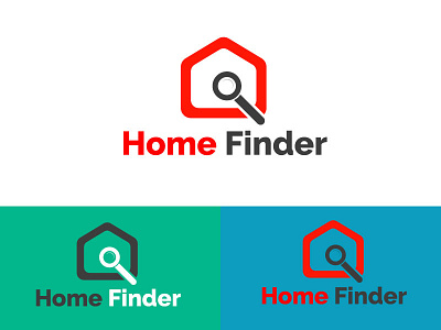 HomeFinder Logo agency building design graphic house minimal realestatelogo