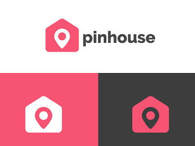 Pinhouse Logo design branding estate house logo pin real