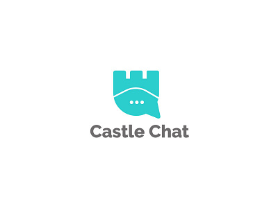 Castle Chat/ messenger Logo Mark castle icon logo logomark mark messenger