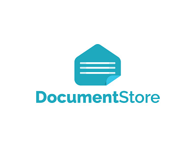 House /Store /Document branding creative document fold house logo realestate store
