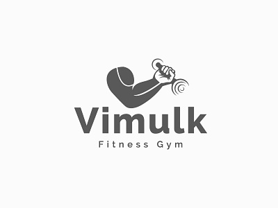 Vimulk Gym logo branding creative fitness gym health logo simple