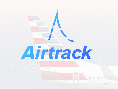 Airtrack ~ Daily logo Challenge (Day 12) airplane daily logo challenge gradiant illistration logo minimal