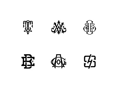 Monograms branding cretalyst graphic design hardik singh initials lettermark logo logo design logomark mark monogram traditional victorian vintage vintage logo