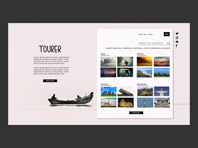 TOURER landing minimalist travel