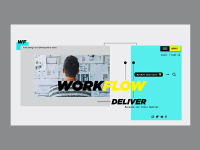 Workflow design landing minimalism