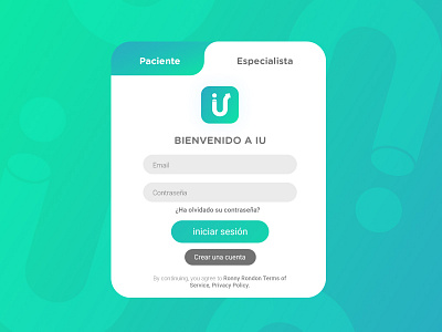 Login screen Design Exploration - IU 404 app bootstrap colors gradient minimal portfolio profile subscribe ui ux website