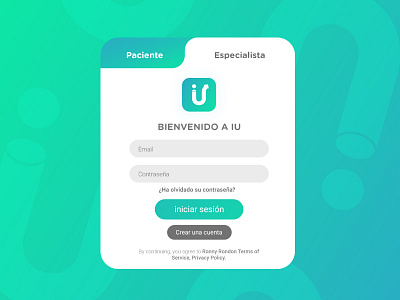 Login screen Design Exploration - IU