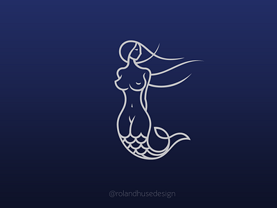 Mermaid Logo deepblue female logo logo design logomark mermaid mermaid logo ocean sea underwater woman