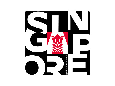 Singapore & Merlion city font lion logo logodesign merlion singapore sticker typography