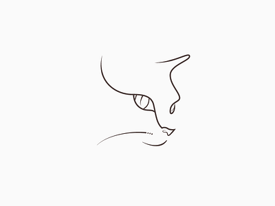 Kttn 365logodaily cat portrait logomark