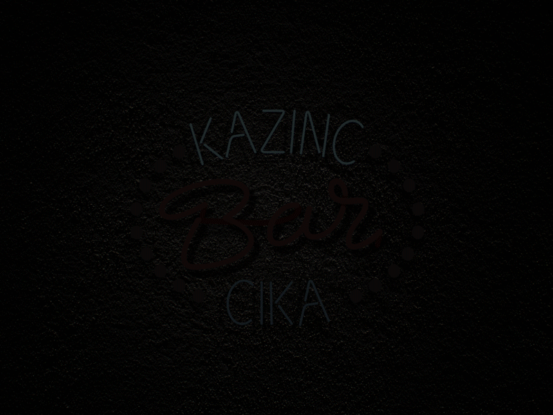 Kazinc BAR Cika animated logo bar sign font design logo design