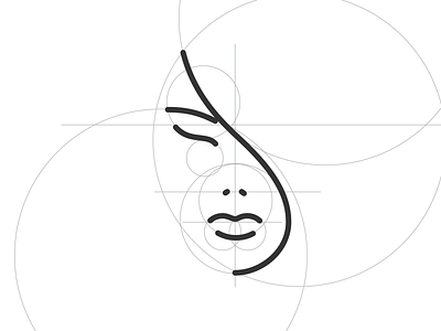 Woman Portrait Logo abstract golden ratio line art logo logo design minimal portrait