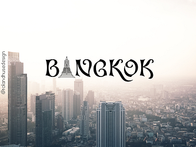 Bangkok bangkok lettering lock screen logo design type design wallpaper
