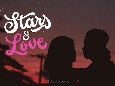 Stars And Love cursive font font font tesifn retro script font script font type design